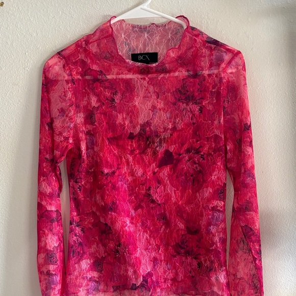 BCX Women's Red Floral Blouse - Picture 2 of 6